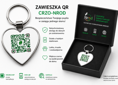 Zawieszka z kodem QR CRZO-NROD ❤️🐾